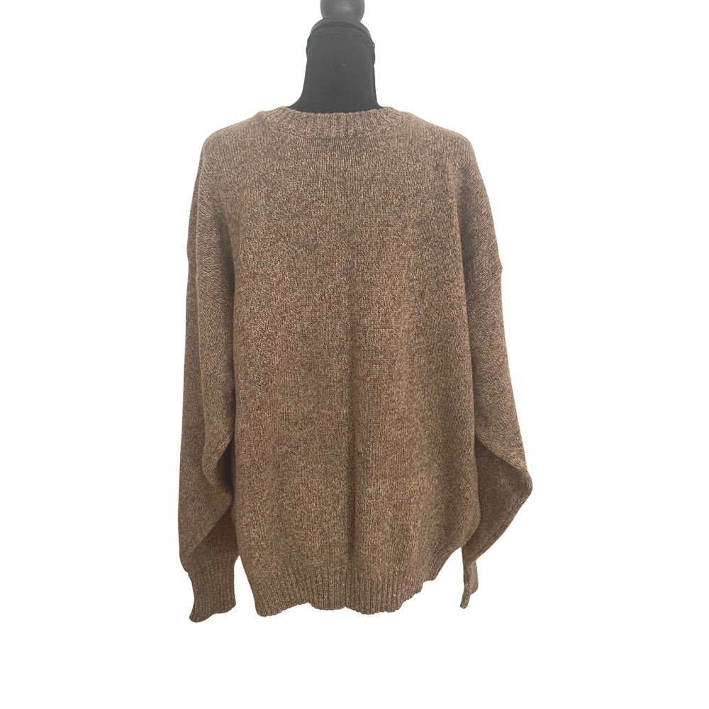 Pendleton Sweater Mens XXL Brown Shetland Wool Crewneck Vintage Heathered Knit